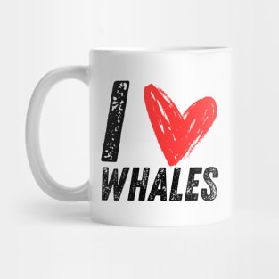 I Love Whales Mug